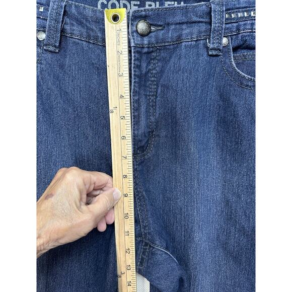 Code Bleu Jeans Womens Size 14 Inseam 30 Veronique Skinny Jeans Bling Preppy - Picture 11 of 16